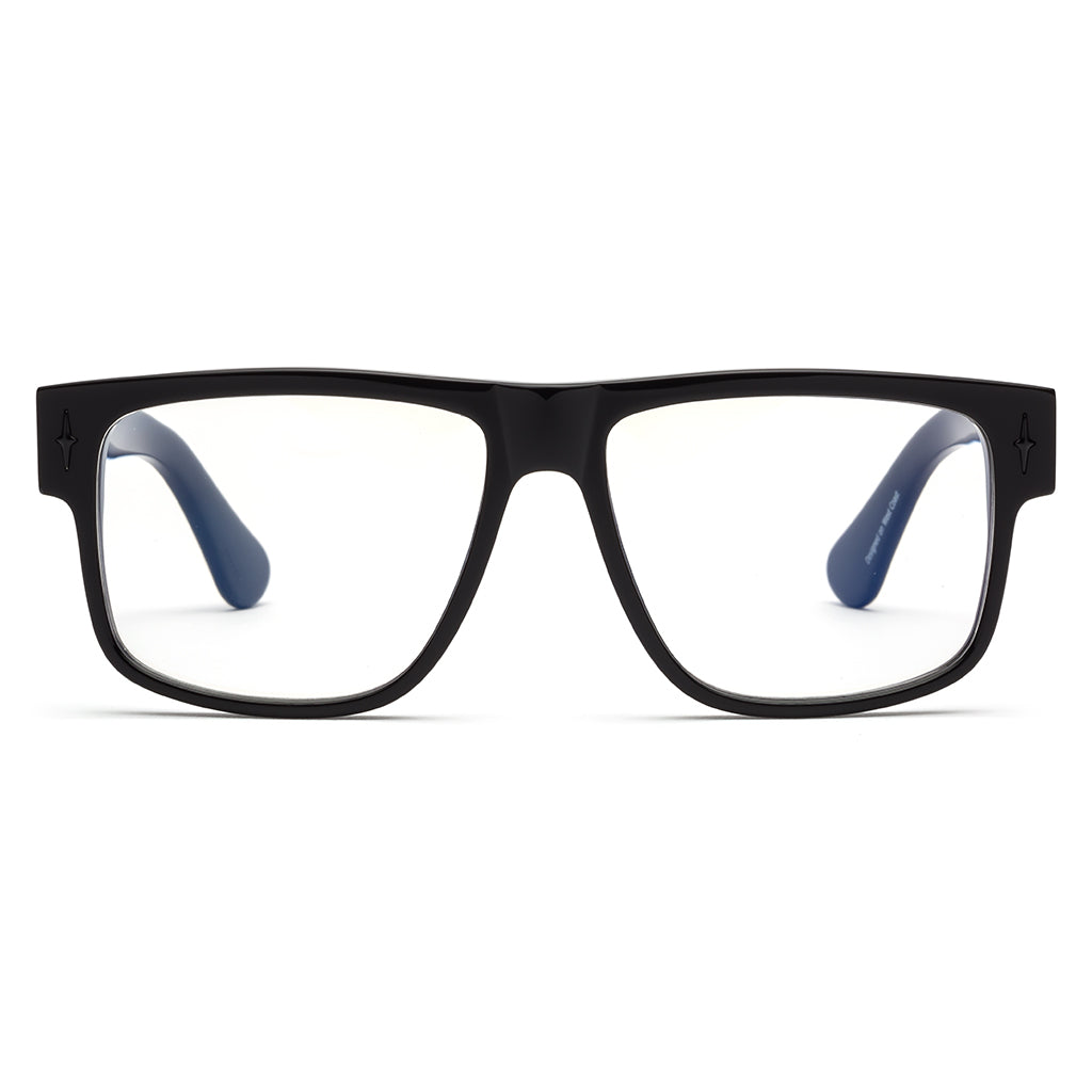 Caddis Mister Cartoon Gloss Black Blue Light Blocking Reading Glasses