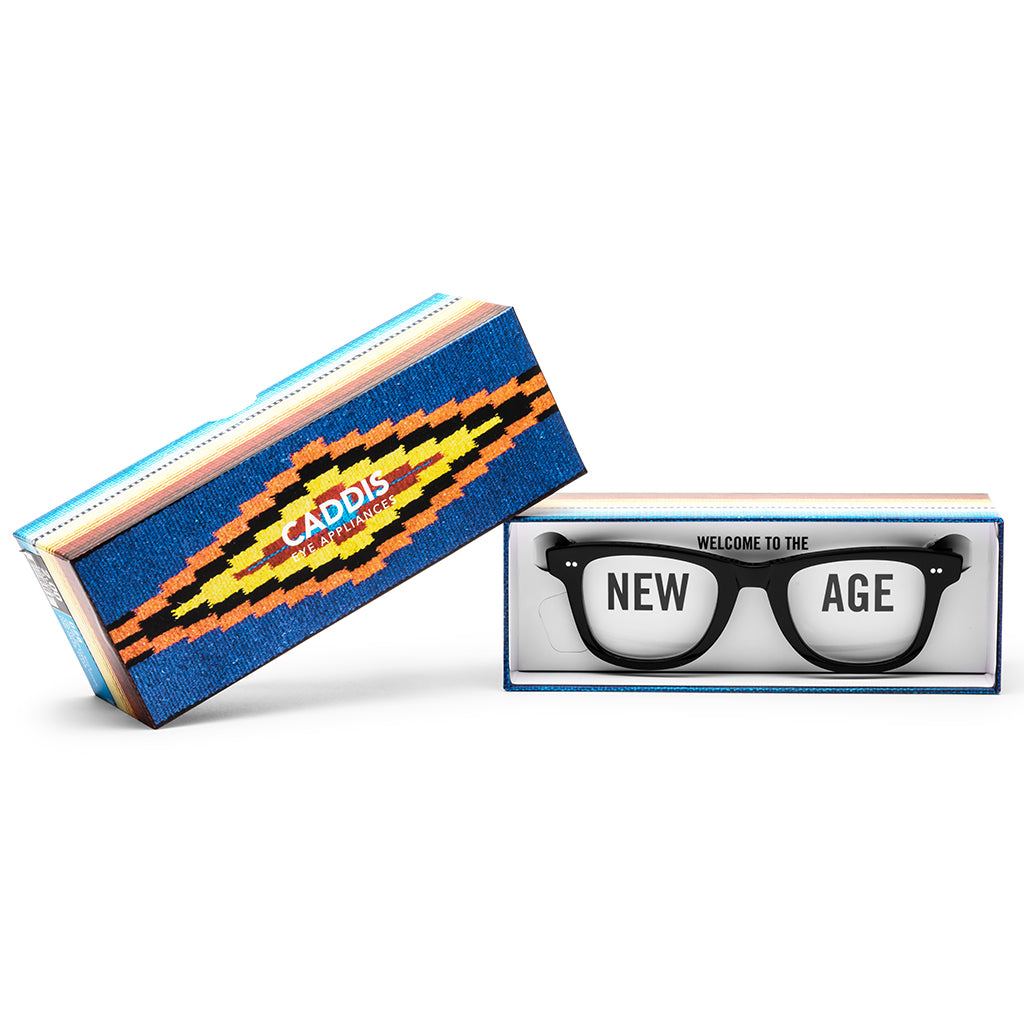 Caddis PORGY BACKSTAGE Gloss Black Blue Light Blocking Reading Glasses
