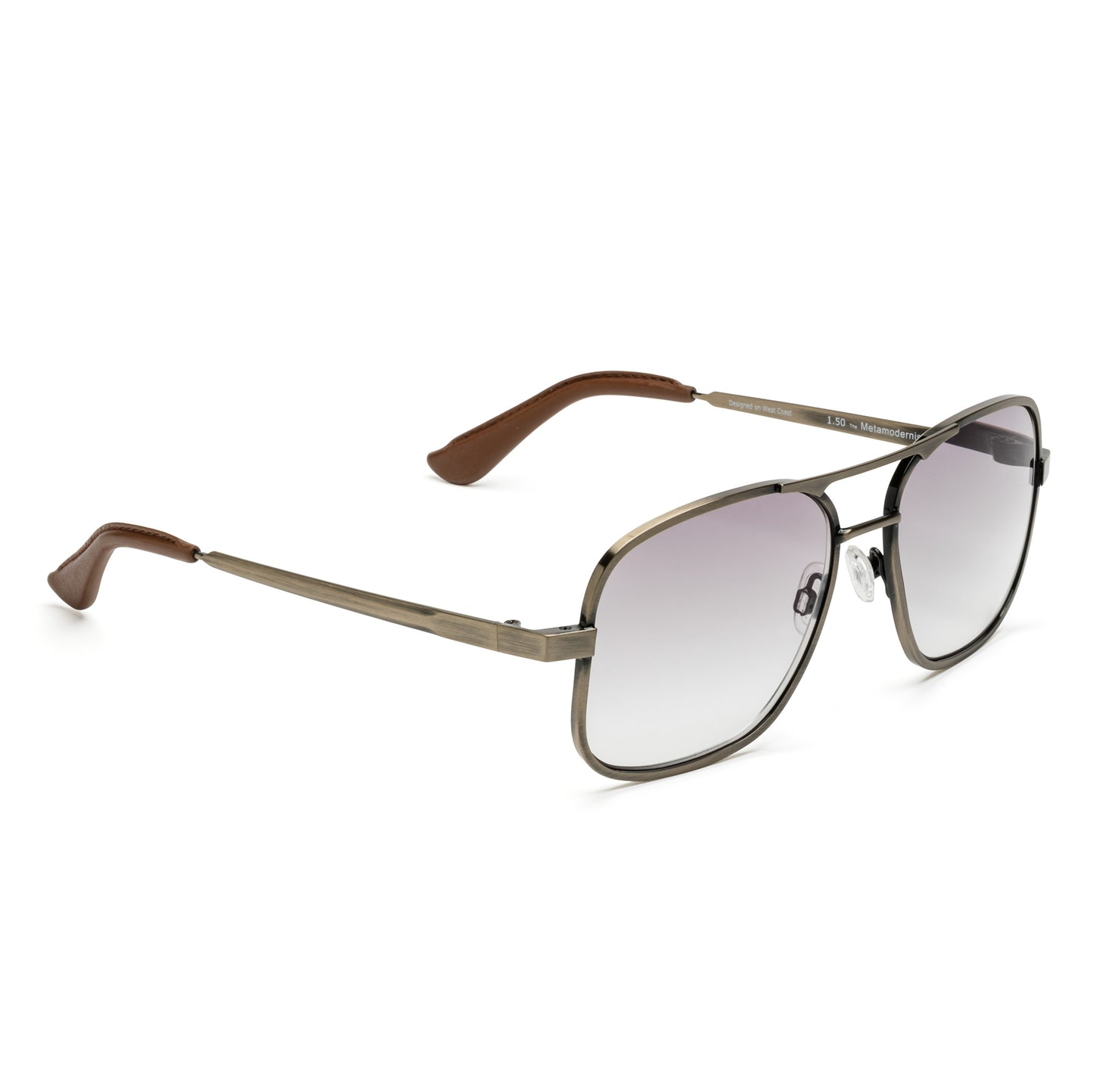 Caddis Metamodernist Scout Vintage Gold Blue Light Blocking Reading Glasses