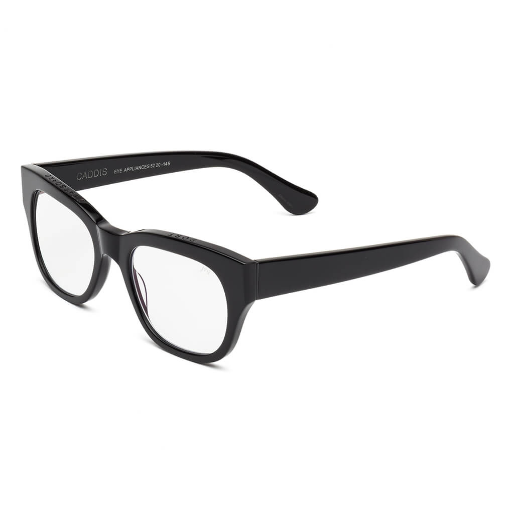 Caddis MIKLOS Gloss Black Blue Light Blocking Reading Glasses
