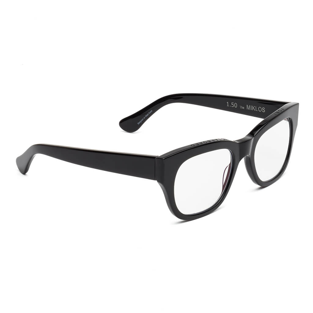 Caddis MIKLOS Gloss Black Blue Light Blocking Reading Glasses
