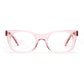 Caddis BIXBY Polished Clear Pink Blue Light Blocking Reading Glasses