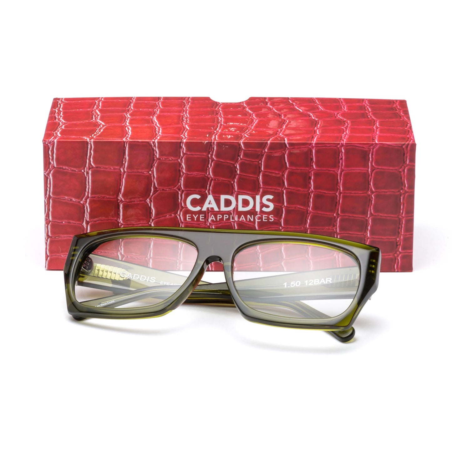 Caddis 12 Bar Heritage Green Blue Light Blocking Reading Glasses