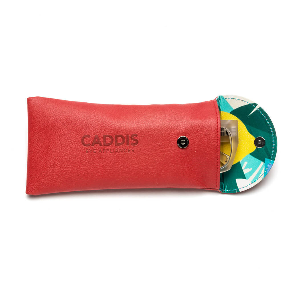 Caddis Apple Leather Ruby Reading Glasses Cases